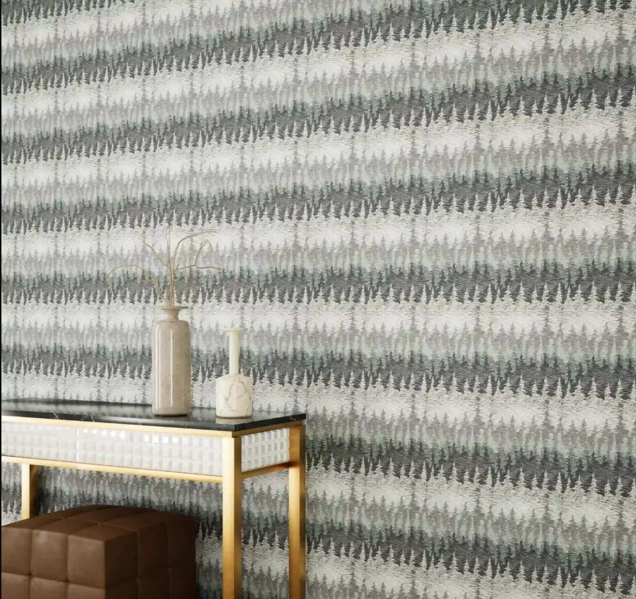 Patterned Wall Decoration 10m x 50cm, Grey Color | 