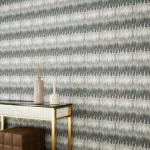 ورق جداري نقشات مقاس 10م × 50 سم، لون رمادي