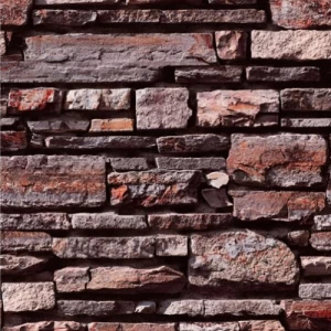 Modern Wallpaper 15.6m×100cm Red with Brown | Luxury line