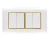 Electrical light switch 4 gang 2 way 10 Amp Omnia Alfanar Size 14 × 7 cm Color White with Gold Ring