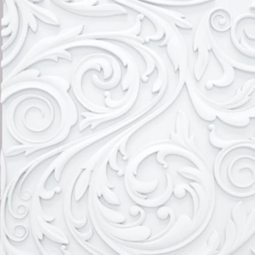 3D Wall Interiors Panels 50x50 cm, White Color | Zakharef company