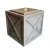Fiber cube-shaped fountain, gray color, dimensions 40x40 cm