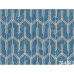 Modern Italian wall covering, blue color, length 10 m, width 0.73 m, model 44842