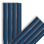 Decorative wood alternative, PVC ribbed, 13 x 290 cm, dark blue 