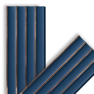 بديل خشب ديكور PVC مضلع 13×290 سم ازرق غامق | خط  الفخامة