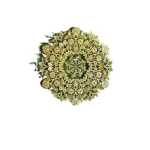 لوحة معدنية الحمد لله مع ورود ثلاثية الأبعاد، مقاس 69x69 سم، لون ذهبي