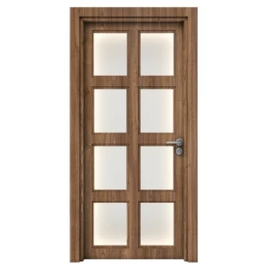 Premium Natural Wooden Door 235x115 cm, 6 cm Thickness, Light Brown | YT-83051740