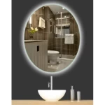 مرايا حمام مع إضاءة ليد، مقاس 60×80 سم 