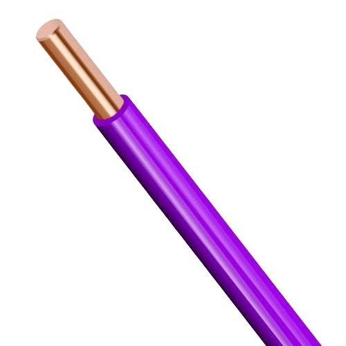 1.0 sq mm Single Core Electric Wire 600/1000 V, Solid Copper, Heat Resistant PVC 105°C, Purple | Asharqiyah Cables Company for Industry Asharqiyah Cables