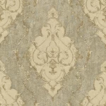 ورق حائط ايطالي كلاسيك مقاس 10 م× 1.06 م، لون بيج غامق، موديل 82909  