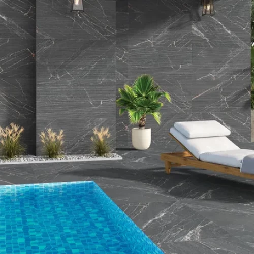Porcelain Floor Tiles Size 120x60  cm, Dark Grey Color, Cardo Model