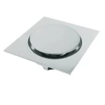 صفاية تصريف مربعه، حجم 15×15 سم، لون تيتانيوم 