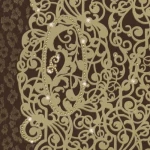 ورق جدران ايطالي لون بني غامق تصميم كلاسيك، مقاس 10 م×0.70 م، موديل 14111