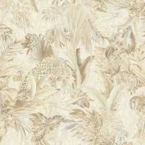 Italian Wallpaper Tropical Design 10m x 0.70m Light Beige | Balbaid Decor Company