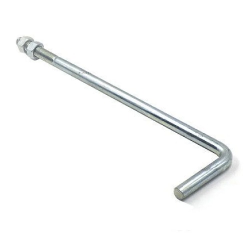 White Zinc Plated Anchor Bolt L Type 30 mm x 700 mm | AOBSCO