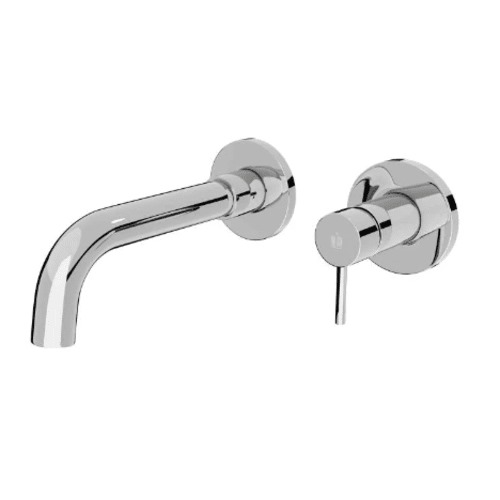 Wall Washbasin Mixer 18.5x12x25 cm, Glossy Chrome | Hatch Company