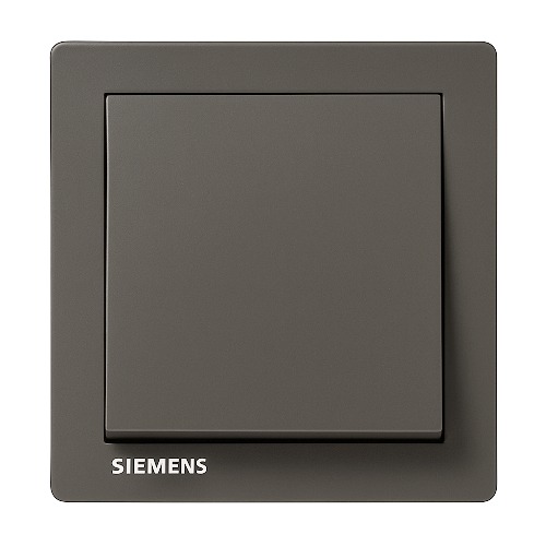 مفتاح وسط مفرد 10 امبير 86×86 مم، رمادي داكن | Siemens (دلتا ريلفا)