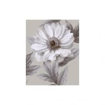 Floral wall covering gray color, length 10 m, width 0.53 m, model ht70000