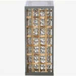 Oriental Table Lamp, golden with silver, size 20x20x40 cm