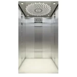 Elegant Indoor Elevator, Stainless Steel with Mirror Finish, 320 KG Load,4 Persons, 0.4 m/s Speed, PVC Floor