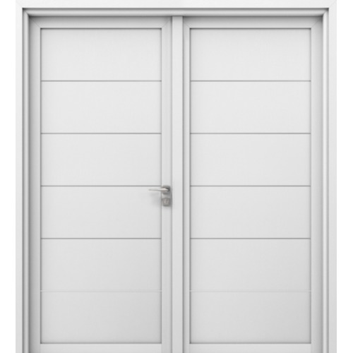 Premium Double Wood Door 220 × 235 cm White Color, Model M01 | 