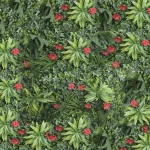 3D Decorative Wall Grass, Length 100 cm, Width 100 cm, Green Color