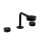 Three hole Washbasin Faucet, Depth 15 cm, Height 15.2 cm, Matte Black