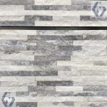 White and Gray Slate Strips, Thickness 1-2 cm, Size 15x60 cm