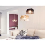 ARTANA Suspended Lamp, Size 1100 mm × 480 mm, Grey | Black Color