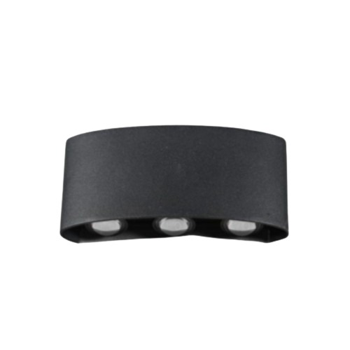 مصباح LED جداريّة 6 وات، لون اسود، مقاس 8×17 سم | متجر ماتكل
