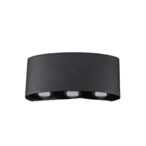 مصباح LED جداريّة 6 وات، لون اسود، مقاس 8×17 سم | متجر ماتكل