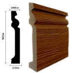 PS Fiber Colored Skirting, Dark Brown Color, Size 240×10 cm, Product Code 80108