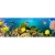 Wall mural for decor deep sea design, size 366 cm × 127 cm, blue color