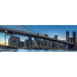 Wall mural for decor cities design, size 183 cm × 254 cm, blue color