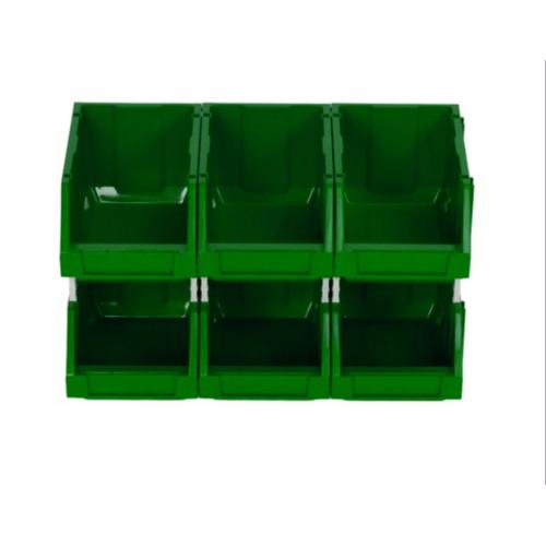 صندوق رف بلاستيك HDPE مقاس 15.50×12×8 سم، سعة 5 كلغم، أخضر | مصنع الفريدي للصناعات البلاستيكية