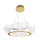 Modern Iron Strips Chandelier, Size 60×100 cm, white