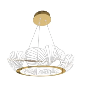 Modern Iron Strips Chandelier 60×100 cm, White | 