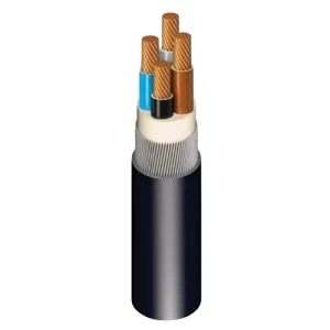 كابل نحاس 10mm 4 خطوط مجدول 600/1000 فولت، مسلح SWA، عزل PVC، أزرق بني أسود رمادي | مجموعة كابلات الرياض
