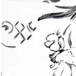 Floral Wallpaper, Size 10m × 53 cm, black and white color