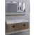 Wooden Marble Surface Ceramic Decorative Double Wash Basin 120 cm with Wooden Cabinet | Al Muhaidib Sanitary and Ceramic - Image 2