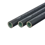 انابيب PPR/FiberGlass/PPR مقاس 25 مم، ضغط 25 بار، لون اسود | عسك
