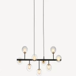 Luxurious black and gold ceiling pendant, dimensions 92x54x158 cm