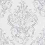 ورق حائط ايطالي مقاس 10 م×1.06 م، لون رمادي فاتح، موديل 83420