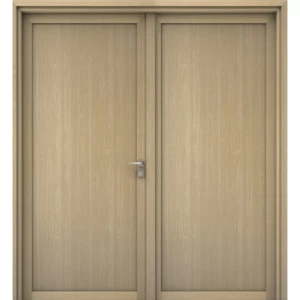 Premium Dual Wooden Door 220 × 235 cm, 6 cm Thickness, Beige | TR17