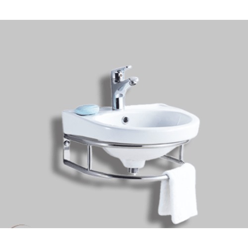 Ceramic Wall Mounted Wash Basin 40×40 cm, White Color | Prime Alarabia