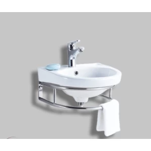 Ceramic Wall Mounted Wash Basin 40×40 cm, White Color | Prime Alarabia