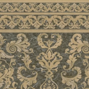 Italian Wallpaper Dark Brown with Beige, 10m x 1.06m, Model 85071 | Balbaid Decor Company