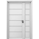 Premium Wooden Door and a Half, Size 160×235 cm, 6 cm Thickness, white Color, model BMO1