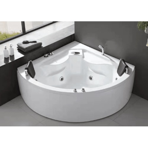 Jacuzzi Bathtub Corner Size 150×150 cm White Color | Pluto by Algafary Sanitary ware