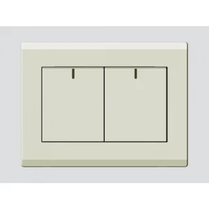 Double Switch 16 Amp 7x7 cm Beige | Art DNA